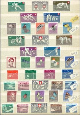 ** - Schweiz 1950-92 Sammlung ohne - Briefmarken und Ansichtskarten