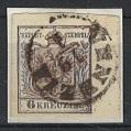 Briefstück - Österreich 1850 4M III rechts 7 mm Rand auf Briefstück VENEZIA 19/1, - Známky a pohlednice