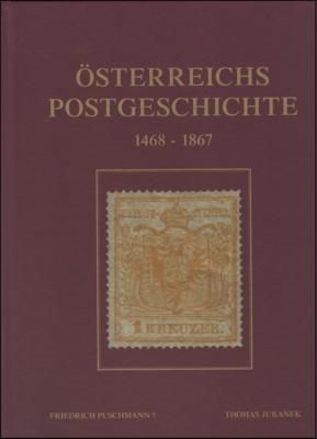 Literatur: Puschmann/Juranek: "Österreichs Postgeschichte 1468/1867" in 2 Bänden in Originalschuber, - Francobolli e cartoline