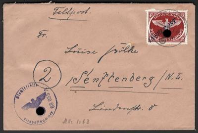 Poststück - D. Feldpost Nr. 10B auf Feldpostbrief vom 27.3. 1945 nach Senftenberg (Lausitz), - Francobolli e cartoline