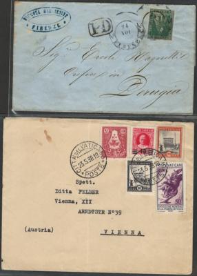 Poststück/gestempelt - Briefposten mit teils interessanten Stücken Italien Irrläufer nach Bombay -Toskana- Triest, - Známky a pohlednice