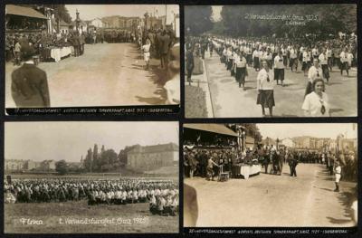Poststück - Kl. Partie Foto - AK Graz 1925 vom 2. Verbandsturnfest der Christl. D. Tuernschaft, - Známky a pohlednice
