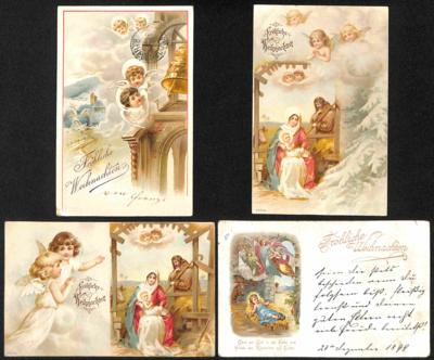 Poststück - Kl. Partie Motivkarten Weihnachten und Neujahr, - Stamps and postcards