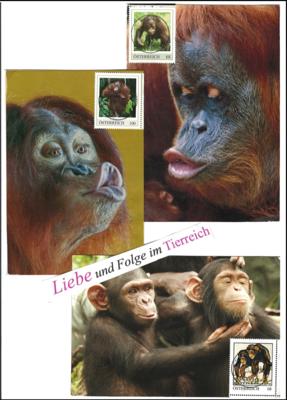 Poststück - Motiv - AK Sammlung "Liebe und ihre Folgen im Tierreich", - Briefmarken und Ansichtskarten