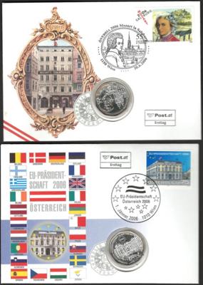 Poststück - Österr. - Kl. Partie Numisbriefe mit EURO - Münzen, - Francobolli e cartoline