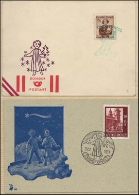 Poststück - Österr. Partie Christkindlbelege ab 1950, - Briefmarken und Ansichtskarten