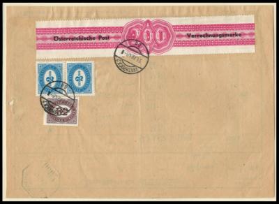 Poststück - Österr. Verrechnungsm. Nr. 1, - Briefmarken und Ansichtskarten