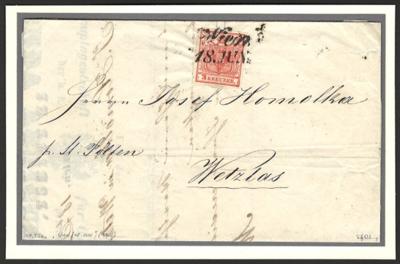 Poststück - Österreich 1850 3H Ia - Známky a pohlednice