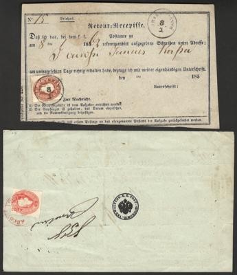 Poststück - Österreich 1861 2 frankierte - Francobolli e cartoline