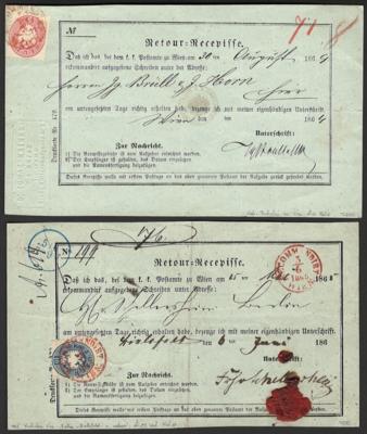 Poststück - Österreich 1863 2 frankierte - Briefmarken und Ansichtskarten