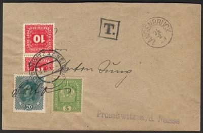 Poststück - Österreich Porto 1919 philatelistischer - Briefmarken und Ansichtskarten
