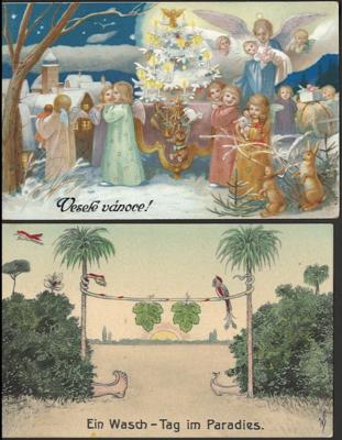 Poststück - Reichh. Partie Motivkarten, - Stamps and postcards