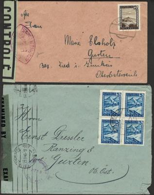 Poststück - Sammlung frühe Zensur in Österreich aller Zonen, - Stamps and postcards