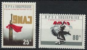 ** - Albanien 1985 Mi.2264-65 (Jahrestag - Francobolli e cartoline