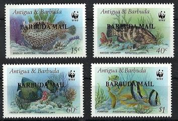 ** - Barbuda 1987 Mi.953-56 (WWF - Briefmarken und Ansichtskarten