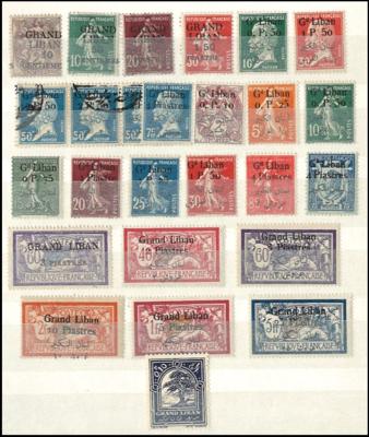 */gestempelt - Ägypten u. Libanon - Partie Dubl., - Stamps and postcards