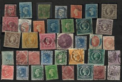 .gestempelt/*/** - Australische Staaten und Australien - Sammlung mit vielen alten Ausg., - Briefmarken und Ansichtskarten