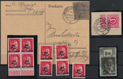 .gestempelt/*/**/(*)/Briefstück/Poststück - Österr. 1945- Kl. Partie meist Lokalausg., - Stamps and postcards