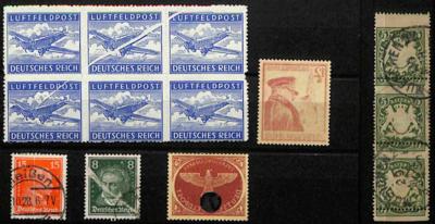 **/*/gestempelt - Dt. Reich Abarten: dekorative Papierfalten, - Známky a pohlednice