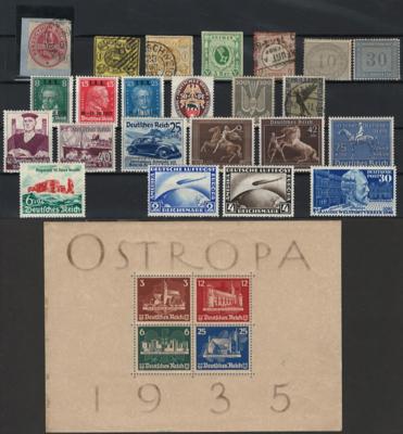 **/*/gestempelt - Dt. Reich Sammlung mit etwas altd. Staaten, - Stamps and postcards