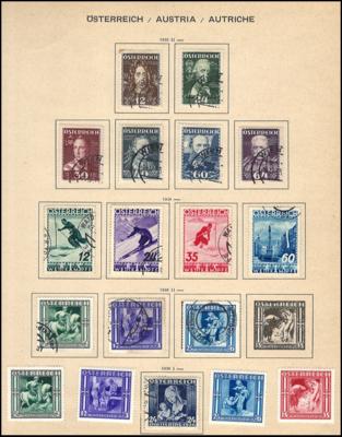 .gestempelt/| - Nette Sammlung  Österr. Ausg. 1850/1979 mit Porto bis 1989, - Stamps and postcards