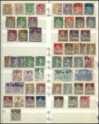 .gestempelt - Partie Dubl. Schweiz und Schweden ab 1881, - Stamps and postcards