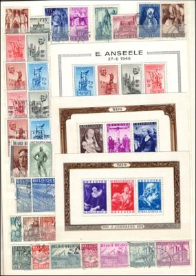 **/*/gestempelt - Sammlung Belgien ca. 1944/1988, - Známky a pohlednice