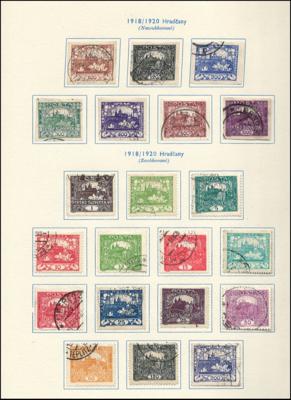 .gestempelt - Sammlung CSR 1918/38 u.a. Olympiade, - Briefmarken und Ansichtskarten