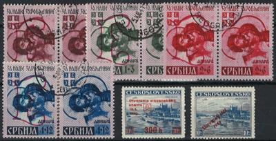 .gestempelt/*/** - Sammlung D. Bes. Serbien sowie Sammlung Slowakei 1939/1945, - Briefmarken und Ansichtskarten