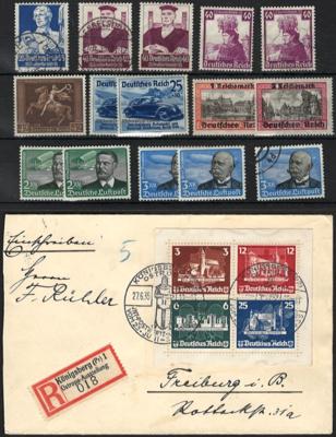 **/*/gestempelt/(*) - Sammlung D.Reich ca. 1934/1945, - Stamps and postcards