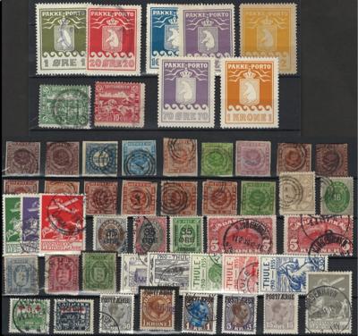 .gestempelt/* - Sammlung Dänemark ca. 1851/1961 mit Dienst- und Postfähre Paketmarken, - Stamps and postcards