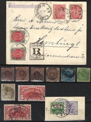 .gestempelt/*/** - Sammlung Dänemark ca. 1851/1980 mit etwas Grönland und Färöer, - Stamps and postcards