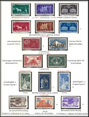 **/gestempelt - Sammlung Europa - Gemeinschaftsausg. CEPT 1956/67 mit etwas Vor- u. Mitläufern, - Briefmarken und Ansichtskarten