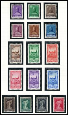 **/*/gestempelt - Sammlung Luxemburg ca. 1862/1960, - Briefmarken und Ansichtskarten