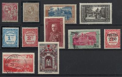 .gestempelt/* - Sammlung Monaco ca. 1885/1940, - Francobolli e cartoline