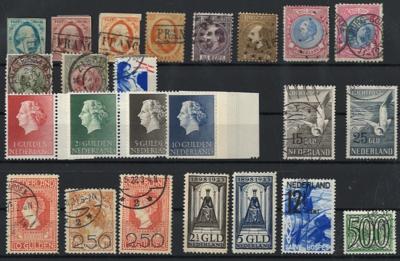 .gestempelt/*/** - Sammlung Niederlande ca. 1852/1953 u.a. mit Nr. 81/92, - Briefmarken und Ansichtskarten