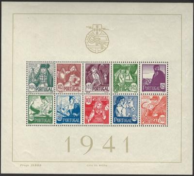 **/*/gestempelt/(*) - Sammlung Portugal ca. 1941/199285 mit div. Blockausg. (diese in stark unterschiedl. Erh.), - Stamps and postcards