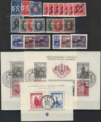 .gestempelt/* - Sammlung Tschechosl. ca. 1918/1958, - Francobolli e cartoline