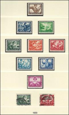 **/*/(*)/gestempelt - Saubere Sammlung D.Reich 1933/1937 - tls. ** und gestempelt gesammelt, - Stamps and postcards