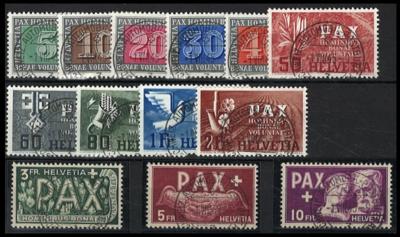 .gestempelt - Schweiz - PAX - Serie, - Stamps and postcards