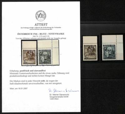 ** - Österr. - BLITZ/TOTENKOPF- laut - Briefmarken und Ansichtskarten