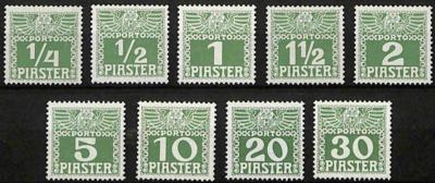 ** - Österr. Levante Porto P 6-14xa - Briefmarken und Ansichtskarten