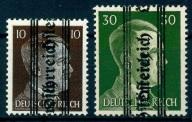 ** - Österr. Nr. 680 schwarzbraun u. 687 je deutlicher Doppeldruck, - Briefmarken und Ansichtskarten