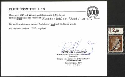 ** - Österr. Nr. IV dunkelbraun - Briefmarken und Ansichtskarten