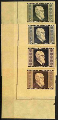 ** - Österr. - Renner geschnitten von der linken unteren Klbg. - Ecke, - Stamps and postcards