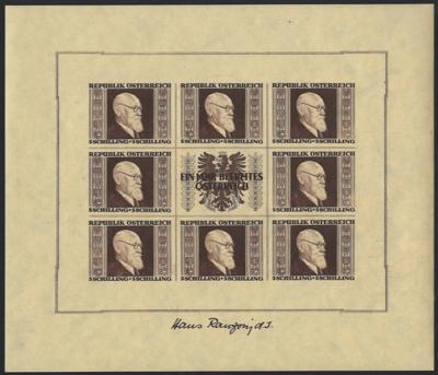 ** - Österr. - RENNERBLOCK, - Stamps and postcards