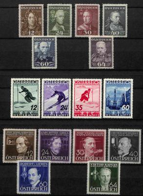 ** - Österreich 1935/36 Nr.617-22 (Heerführer), - Briefmarken und Ansichtskarten