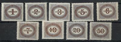 ** - Österreich Porto 1894 P.1-9 postfrisch, - Stamps and postcards