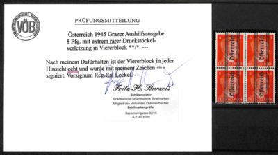 **/* - Östrreich Nr. 679 mit extrem seltener Druckstöckelverletzung, - Stamps and postcards