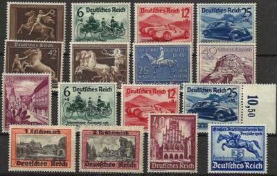 ** - Sammlung D.Reich 1938/1945 mit ein wenig Dienstm., - Briefmarken und Ansichtskarten